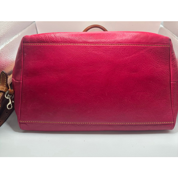 Dooney & Bourke Pink & Brown VTG 
Florentine Leather Satchel Handbag - Picture 4 of 16